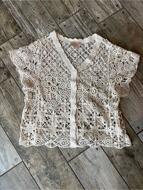 Crochet Button-Front Top
